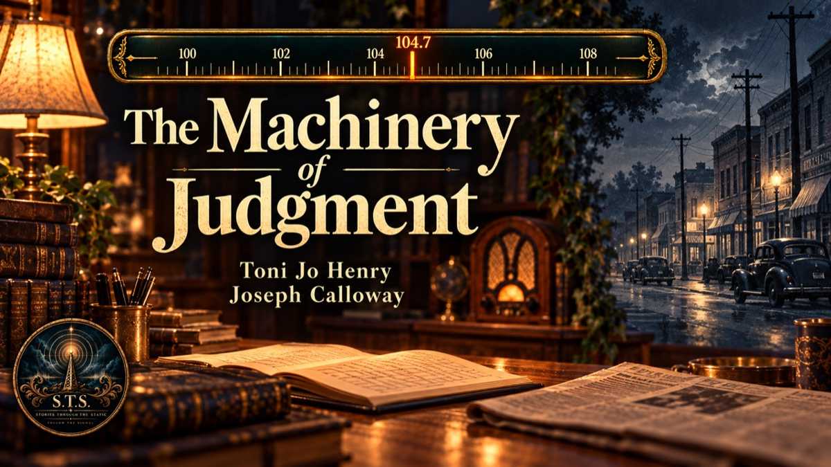The Machinery of Judgment on the sisters’ research desk